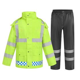 OEM-Service Reflektierender Regenmantel und Hose, geteilter, wasserdichter Verkehrssicherheitsanzug, wasserdichter reflektierender Radfahranzug