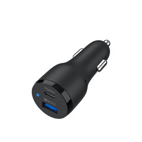 Wholesale, 83W dual ports car charger, support PD 65W and QC 3.0, support PPS/PD/QC/FCP, Black, for travel , car charging，OEM,ODM
