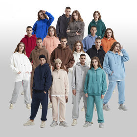 Vêtements pour hommes OEM automne hiver, pull en molleton 360g couleur unie, sweat à capuche épais en polaire pour hommes