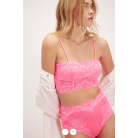 Bandeau Victoria's Secret Rose Violet Brillant - Taille M, Sans Armatures, Neuf Avec étiquettes