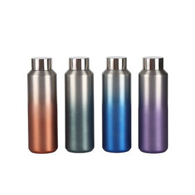 Neu gestaltete 600ml doppelwandige, vakuumisolierte Edelstahl-Wasserflasche mit Edelstahldeckeln