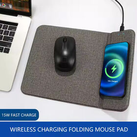 Supplier Leather Wireless Charging Mouse Pad 15w Mobile Phone xl mouse pad Two-in-one Bracket Wireless Charging Mouse Pad