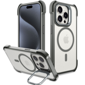 Coque de protection pour téléphone avec TPU anti-chute et support de caméra magnétique pour iPhone 15 Pro