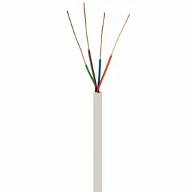 سلك هاتف دائري أبيض بكرة 100 متر 4x1/0.4 26AWG سلك نحاسي صلب سلك تمديد خط الهاتف بكرة كبيرة