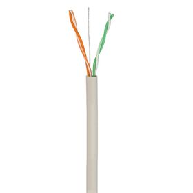 Bobine de câble Ethernet réseau UTP CAT5E à 2 paires en cuivre massif, câble de télécommunication blanc non blindé