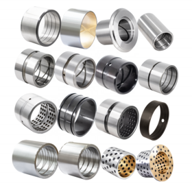Excavator with bimetallic heat treated chassis parts forging guide rod bushings