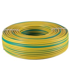 Cable Trenzado de 1.5mm PVC para Conexiones Internas, Aislamiento de Cobre, Cable de Tierra Amarillo-Verde para Uso Eléctrico