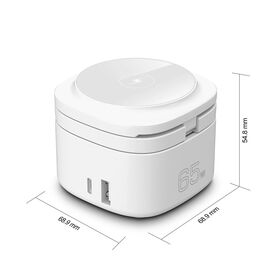 Pengisi Daya Nirkabel Gallium Nitride Multifungsi Magnetik Portabel Lipat Desktop Ponsel Earbud Jam Tangan Laptop Tipe-C GaN 65W