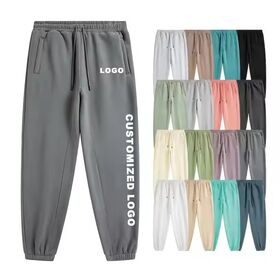Pantalones de chándal cargo de forro polar al por mayor para hombre, ropa de calle, impresión de logotipo personalizado, pantalones deportivos unisex de algodón de peso pesado de 330 g/m²