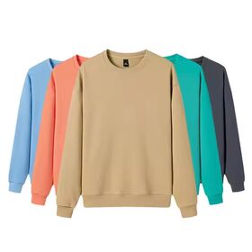 Sweat-shirt en gros pas cher 360 grammes coton, pull-over pour hommes, logo personnalisé, sweat-shirt uni à col rond pour unisexe