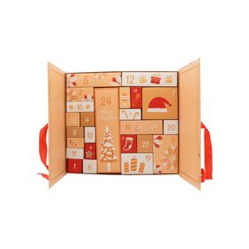 Großhandel Leere Adventskalender Kartonbox Benutzerdefinierte Adventskalender Boxen Handgemachte Weihnachten Adventskalender Verpackungsbox