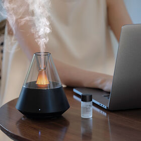 Novo difusor de aromaterapia criativo para casa, luz ambiente de óleo essencial, umidificador de ar para quarto