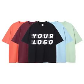 Venta al por mayor Camiseta de manga corta de alta calidad de marca de tendencia 100% algodón Camiseta de gran tamaño de peso pesado Logotipo personalizado Camiseta de hombre