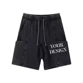 Fabricant Vêtements de Sport Mode Shorts Homme Grandes Poches Logo Personnalisé Populaire Vierge Designer Oversize High Street Shorts pour Hommes