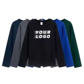 Fabricant OEM ODM T-shirt à Manches Longues 100% Coton de Haute Qualité Confortable Décontracté Design Personnalisé T-shirt Homme