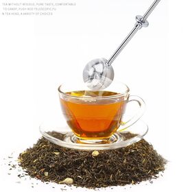 Saringan Interval Infuser Teh Retractable Aksesori Teh Infuser Teh Bentuk Bulat Baja Tahan Karat 304