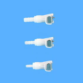 Kopling Cepat Inline Katup Aliran 1/8" dengan Bodi Wanita, Fitting Selang Plastik, Konektor Cepat Udara, Fitting Air