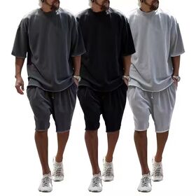 Fabricants T-shirts Personnalisés Logo de Haute Qualité Survêtement Unisexe Shorts de Gym et Ensemble d'Été T-Shirt pour Hommes