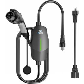 48Amp Level 2 EV Charger with 25ft Cable, NEMA 14-50 Plug, SAE J1772 Compliant, Overcharge & Overheat Protection for Indoor/Outdoor Use