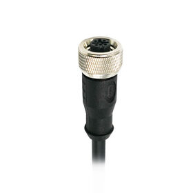 Ip67 female straight m12 3pins 4p 5p 8p 12p cable pulley door bracket assembly shielded Push-pull a code m12 pvc or pur connector