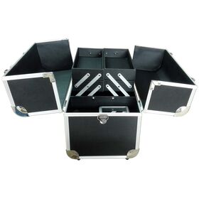 Manufacture Customized Professional and Elegant Black Beauty Case storage travel shockproof protective extended trays organizer