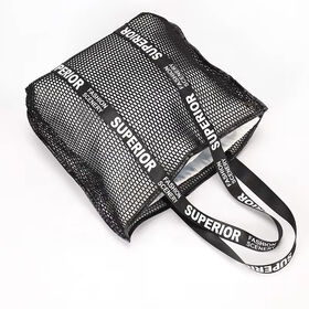 2024 Trend New design Summer Beach shopping bag Large capacity shoulder tote bag Transparent luxury mesh bags