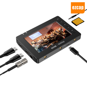 Ezcap279 SDIDigi مسجل فيديو عالي الدقة بالكامل مع شاشة HDMI SDI تسجيل فيديو حتى 1080 بكسل بمعدل 60 إطارًا في الثانية تخزين بطاقة SD لا حاجة للكمبيوتر مع شاشة