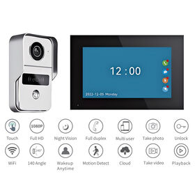 Videoportero Inteligente Tuya con Cámara 1080P y Monitor Táctil de 7", Compatible con Cerraduras Eléctricas, Cerraduras de Mortaja Eléctricas y Cerraduras Magnéticas