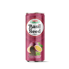 Premium Quality Basil Seed Drink Passion Fruit | Can, 330Ml (11.18 fl oz)