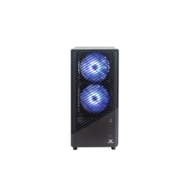 FPMAX Chasis de Ordenador con Panel Lateral de Vidrio Templado y Diseño de Rayas Diagonales con Aspecto Elegante