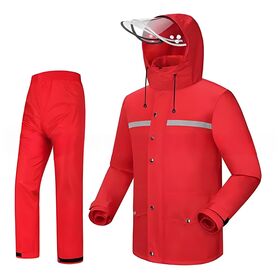 Wholesale Reflective raincoat and pants set with OEM/ODM services