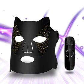 Máscara Facial LED Premium - Tratamento de Fototerapia para uma Pele Radiante - Terapia de Luz Vermelha e Azul para Reduzir Linhas Finas e Imperfeições
