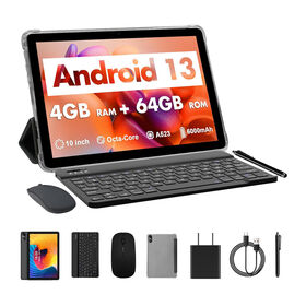Tablet PC Android Top Ventas 2025 con teclado BT, ratón, lápiz táctil y funda protectora Android 14 Octa Core WiFi 6