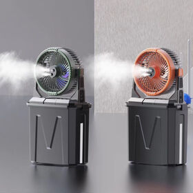 10L Eimer Tragbarer Nebelventilator für Außenbereiche, Terrassen, 20000mAh Wiederaufladbarer Batteriebetriebener Campingventilator