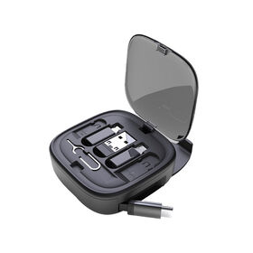 CK008 Manufacturer Wholesale Price Custom Logo Travel Portable 6 In 1 Multifunctional Charging Cable Storage Box For Organization