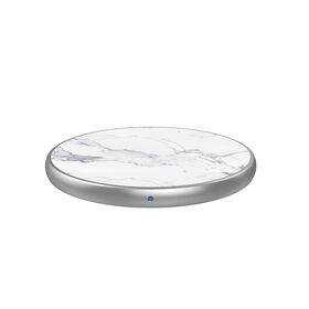 Base de Carregamento Sem Fio, Certificação Qi, Carregador Sem Fio, Vidro de Mármore, Feito para Carregar Telefones, para Escritório em Casa, Material: Zinco e Vidro