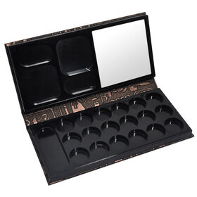 سعر المصنع شعار مخصص ملصق خاص علبة ظلال العيون البلاستيكية الفارغة