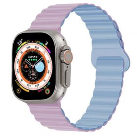 Magnetic Wristband for Apple iWatch Band 49/46/45/44/42/41/40/38mm Two-color Double Side Reversible Strap for iWatch1-8 Ultra 2 SE