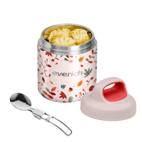 Tarro Térmico de Acero Inoxidable 350ml Everich ODM, Grado Alimenticio, Fácil de Transportar y Abrir con Tapa de Asa para Niños - Contenedor de Alimentos Isotérmico