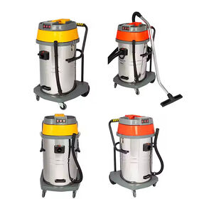 Vacuum cleaner air dan debu industri berdaya tinggi 4500W, 80L, dengan bilah angin ganda dan tiga motor, ideal untuk pabrik.
