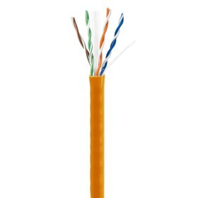 1000ft Cat6 23AWG UTP Massiv Kupfer 4-Paar Netzwerk Ethernet LAN Kabel LSZH Orange mit Rauschunterdrückungs-Kreuzseparator