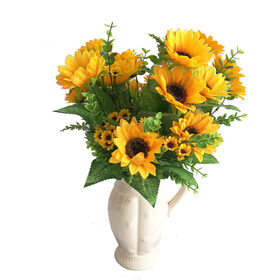 Flores artificiales de plástico al por mayor baratas, altura de 40 cm