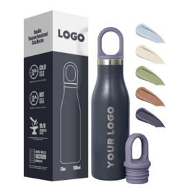 Everich ODM BPA Free Narrow Mouth Handle Lid Leakproof Double Insulated Stainless Steel Water Bottle