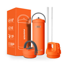Everich ODM Leakproof 12oz/18oz Straw Lid Non-sweat Double Wall Vacuum Insulated Stainless Steel Water Bottle