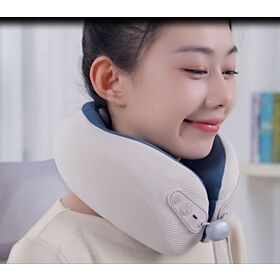 Precio de Fábrica Masajeador Eléctrico Inteligente Inalámbrico Vibratorio de Cuello con Espuma Viscoelástica en Forma de U Almohada de Masaje de Viaje con Calefacción