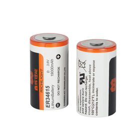 High Capacity 3.6V D-Size Lithium Li-SOCl2 Battery ER34615