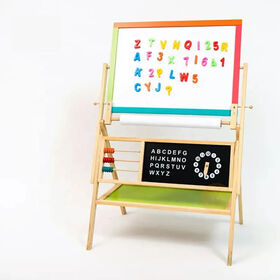 Caballete De Mesa De Madera De Doble Cara Para Niños, Pizarra Magnética Con Letras, Números Y Accesorios, De 3 A 8 Años