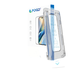 واقي شاشة زجاج مقوى ممتاز PDGD 2.5D HD مع أداة تركيب لهاتف iPhone 16 [6.1 بوصة] بسعر الجملة، سهل التركيب