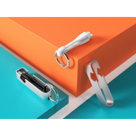 Câble USB C vers USB C Sunlike Portable avec porte-clés, facile à transporter, peut également servir de décapsuleur - Câble de Charge Rapide USB Type C pour Appareils Mobiles