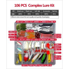 china fishing lure supplies PLUSINNO 189Pcs Lures Kit  Plusinno With seven types of lure rigs including Texas Metal Jigging Lure Kit 10g-60g